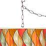 Thumbnail2 of Giclee Glow 13 1/2" Wide Flame Mosaic Shade Plug-In Swag Pendant more views