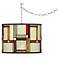 Giclee Glow 13 1/2" Wide Modern Squares Plug-In Swag Chandelier