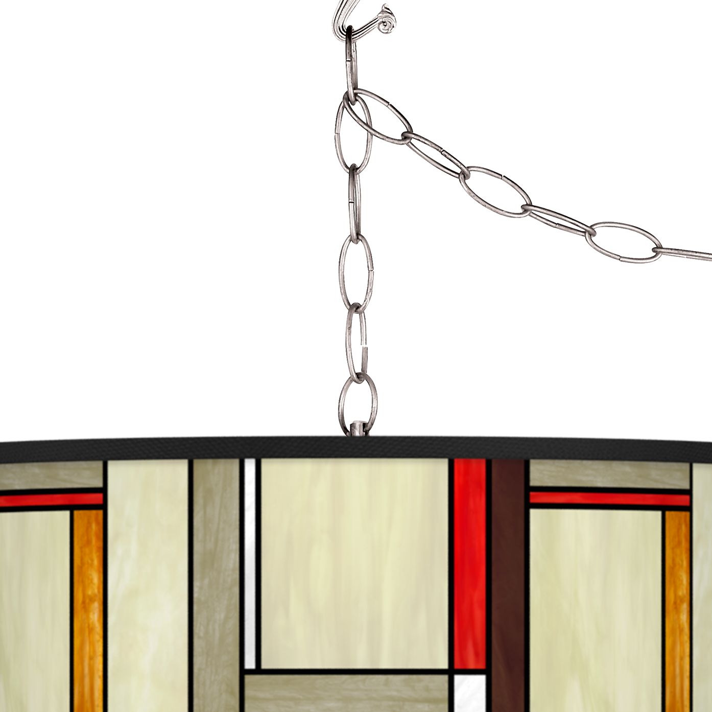 Image 2 Giclee Glow 13 1/2" Wide Modern Squares Plug-In Swag Chandelier more views