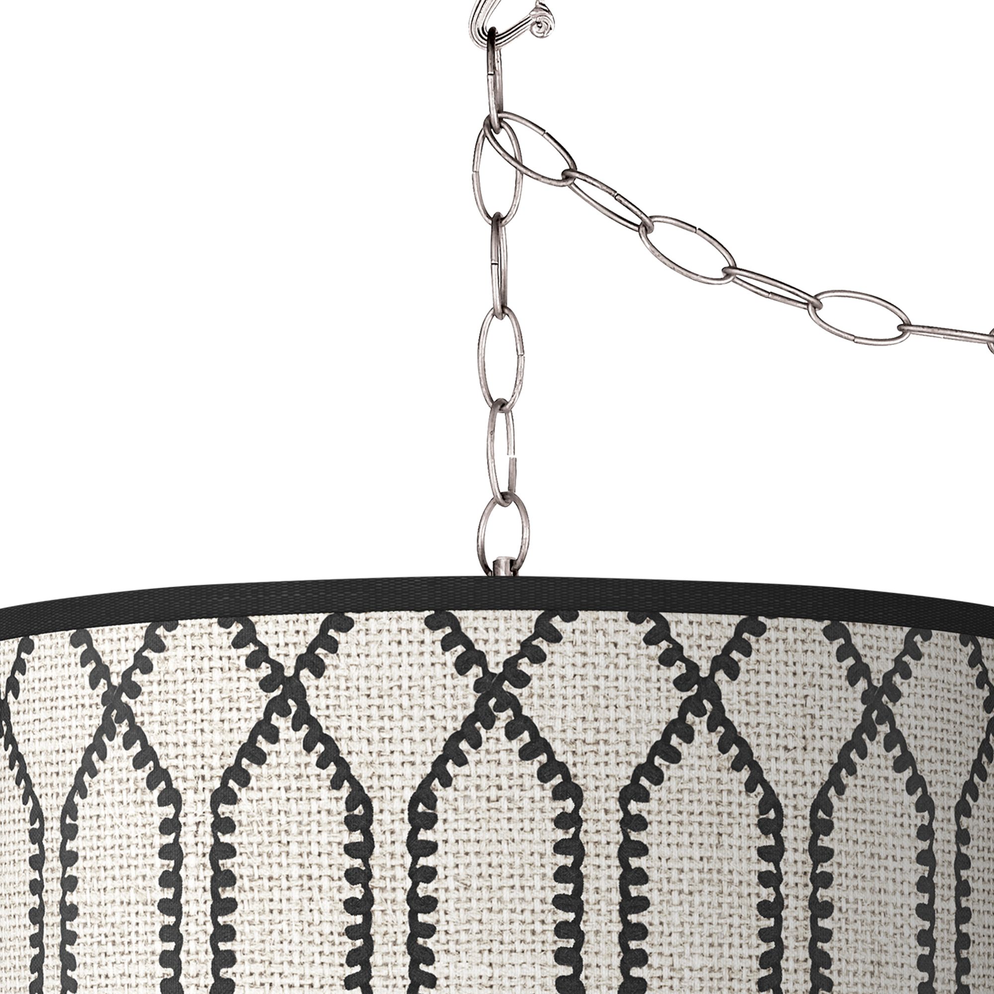 Image 2 Giclee Glow 13 1/2" Wide Rustic Chic Shade Plug-In Swag Pendant more views