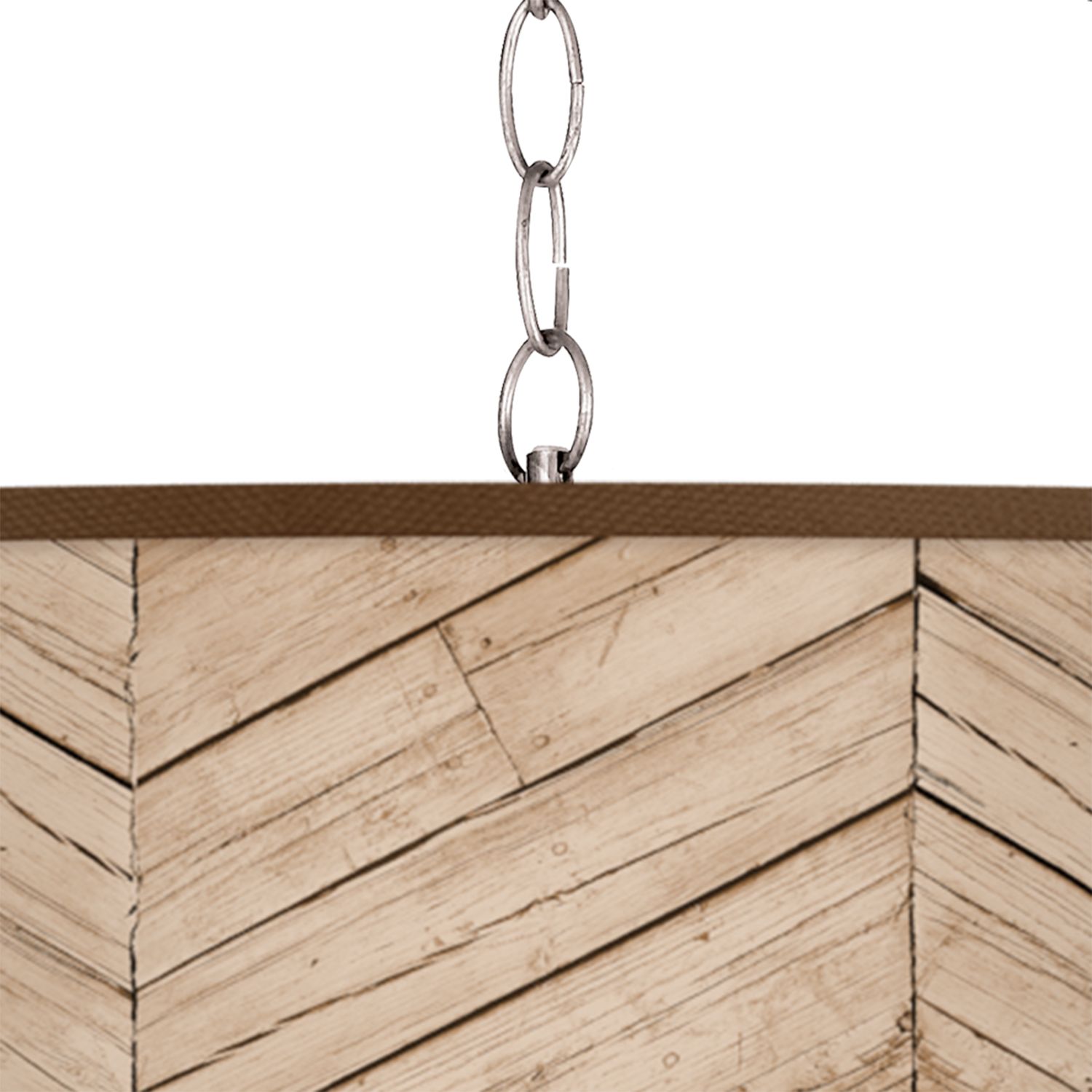 Image 2 Giclee Glow 13 1/2" Wide Rustic Woodwork Shade Plug-In Swag Pendant more views