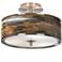 Giclee Glow 14" Wide Embracing Change Shade Nickel Ceiling Light