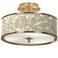 Giclee Glow 14" Wide Laurel Court Shade Gold Ceiling Light