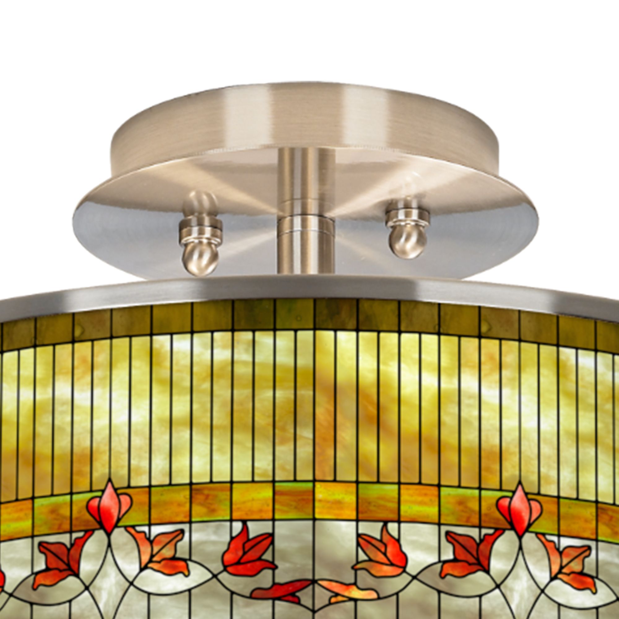 Image 2 Giclee Glow 14" Wide Tiffany-Style Lily Shade Pattern Ceiling Light more views