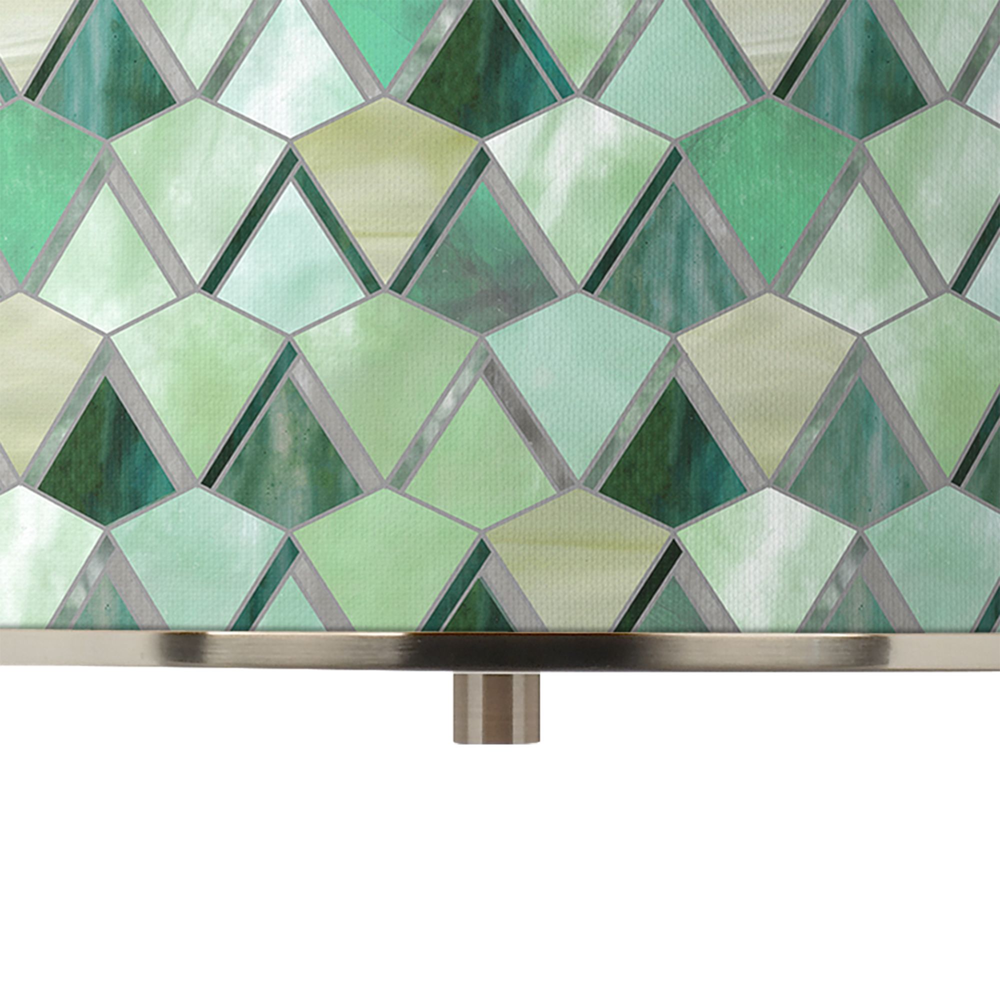 Image 2 Giclee Glow 16" Wide Green Misty Morning Shade Pendant Light more views