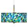Giclee Glow 16" Wide Lagos Mosaic Pattern Shade Drum Pendant Light