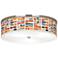 Giclee Glow 20 1/4" Wide Retro Cobblestones Shade Ceiling Light