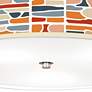 3_Giclee Glow 20 1/4" Wide  Retro Cobblestones Shade Ceiling Light more views
