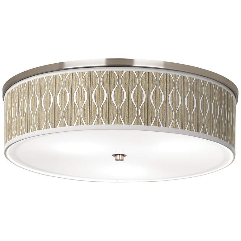 Image 1 Giclee Glow 20 1/4" Wide Swell Shade and Nickel Modern Ceiling Light
