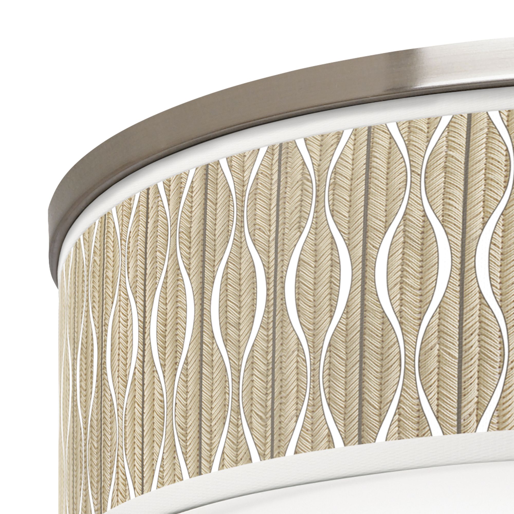 Image 2 Giclee Glow 20 1/4" Wide Swell Shade and Nickel Modern Ceiling Light more views