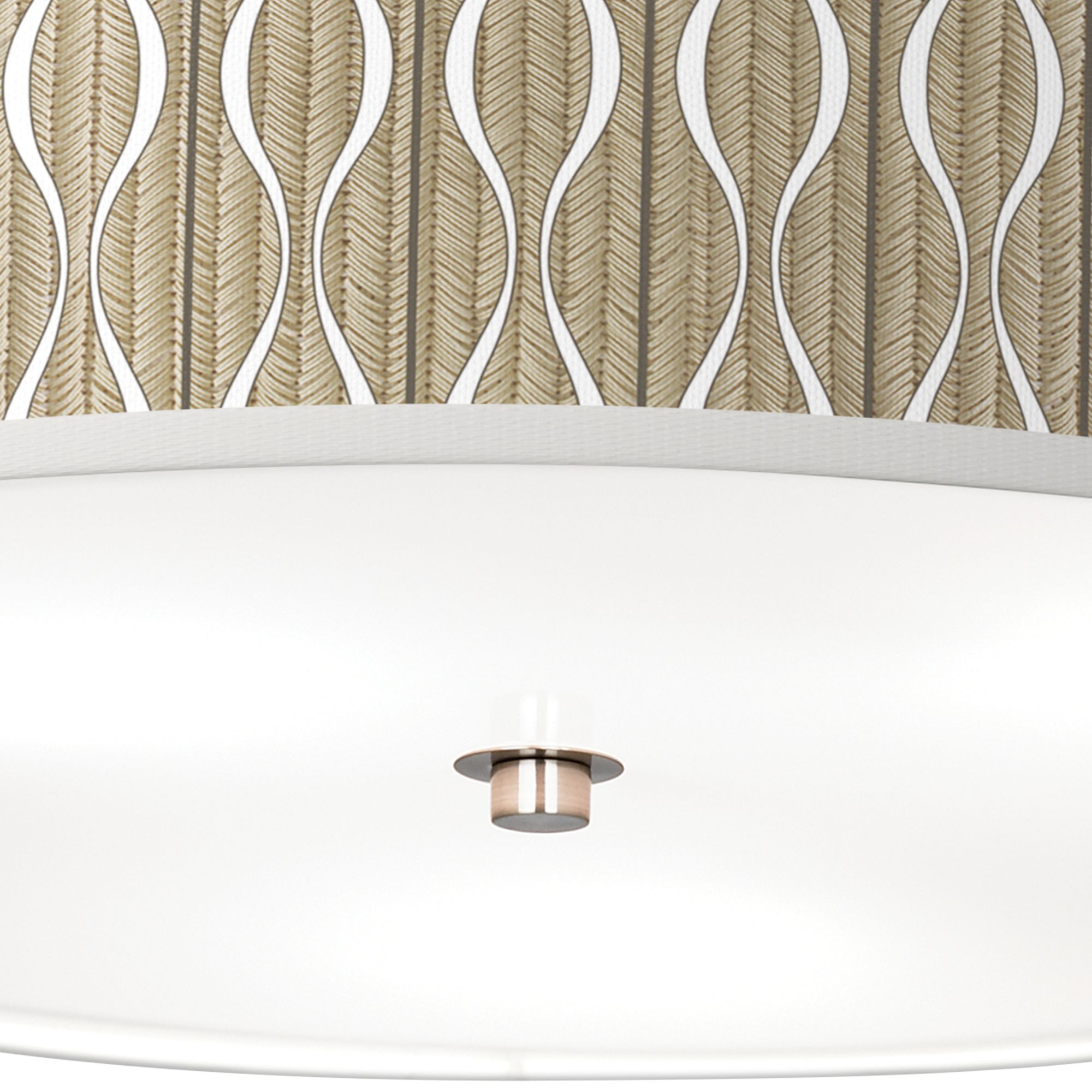 Image 3 Giclee Glow 20 1/4" Wide Swell Shade and Nickel Modern Ceiling Light more views