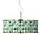 Giclee Glow 20" Wide Green Misty Morning Modern Pendant Light