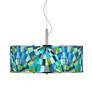 1_Giclee Glow 20" Wide Lagos Mosaic Drum Shade Pendant Light