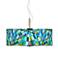 Giclee Glow 20" Wide Lagos Mosaic Drum Shade Pendant Light