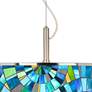 2_Giclee Glow 20" Wide Lagos Mosaic Drum Shade Pendant Light more views