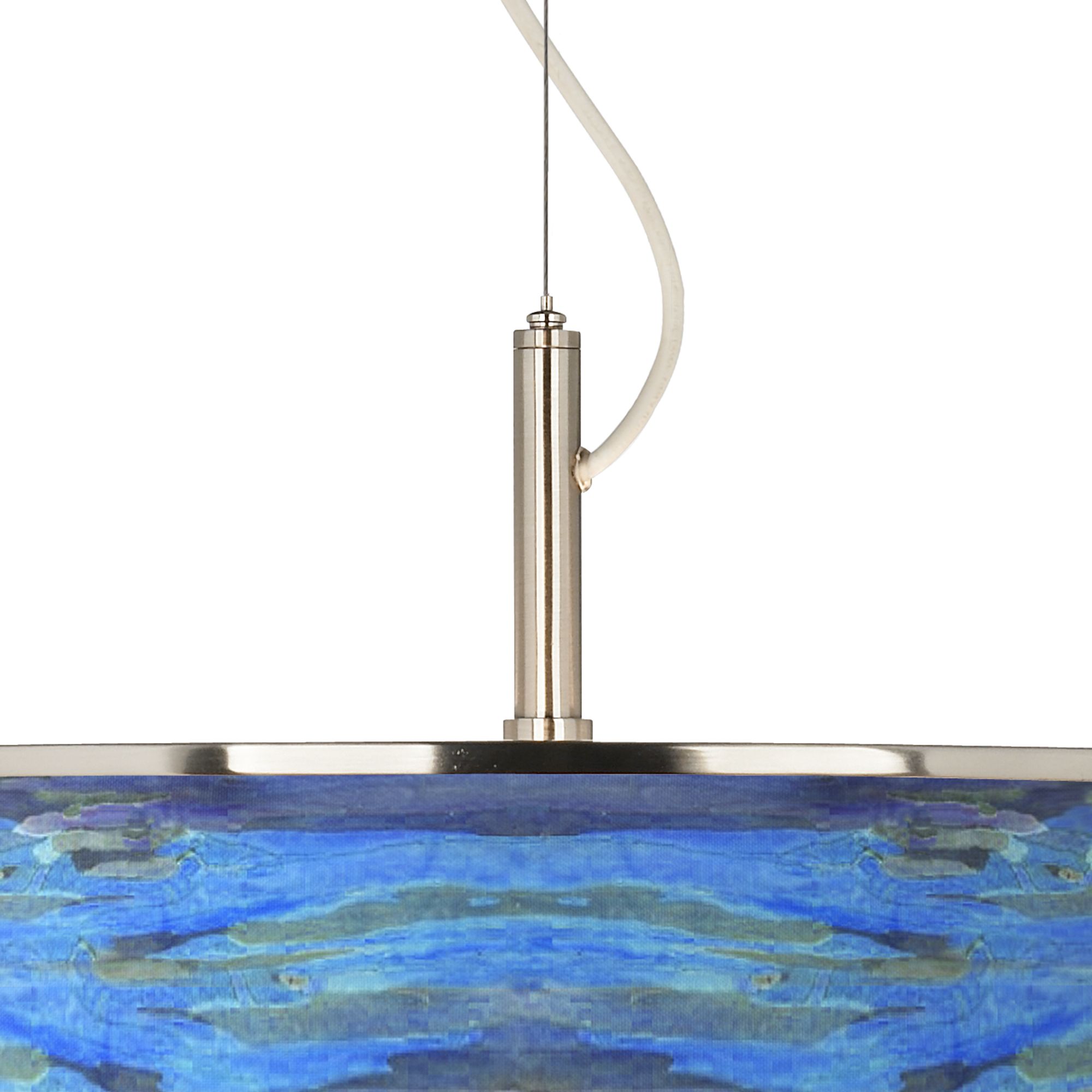 Image 2 Giclee Glow 20" Wide Oceanside Shade Modern Coastal Blue Pendant Light more views