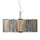Giclee Glow 20" Wide Striking Bark Shade Modern Pendant Light