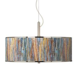 Giclee Glow 20" Wide Striking Bark Shade Modern Pendant Light