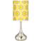 Giclee Glow 23 1/2" Yellow Honeycomb Shade Droplet Modern Table Lamp