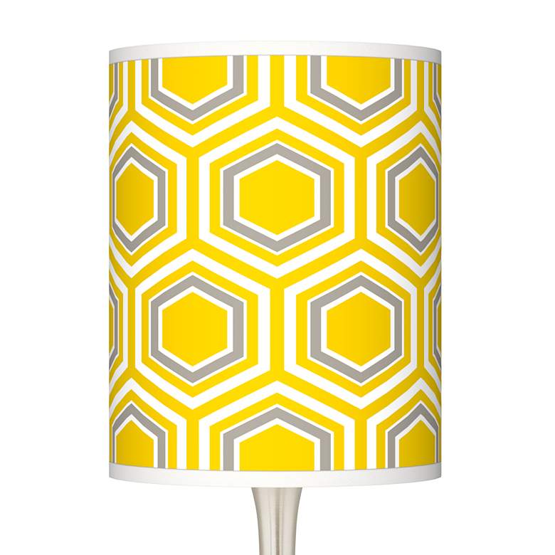 Image 3 Giclee Glow 23 1/2 inch Yellow Honeycomb Shade Droplet Modern Table Lamp more views