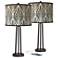 Giclee Glow 25 1/2" Calathea Gem Dark Bronze USB Table Lamps Set of 2