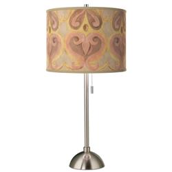 Giclee Glow 28&quot; High Aurelia Shade Brushed Nickel Table Lamp