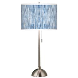 Giclee Glow 28&quot; High Beachcomb Blue Shade Brushed Nickel Table Lamp