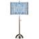 Giclee Glow 28" High Beachcomb Blue Shade Brushed Nickel Table Lamp