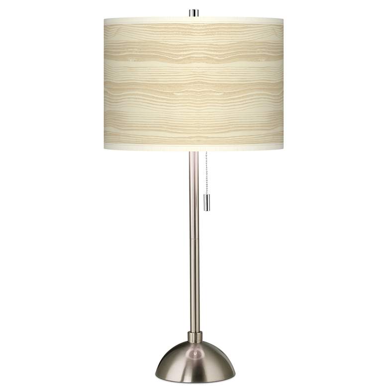 Image 2 Giclee Glow 28 inch High Birch Blonde Shade Brushed Nickel Table Lamp