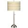 Giclee Glow 28" High Birch Blonde Shade Brushed Nickel Table Lamp