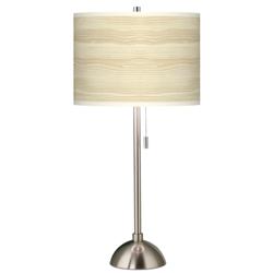 Giclee Glow 28" High Birch Blonde Shade Brushed Nickel Table Lamp