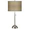 Giclee Glow 28" High Burlap Print Brushed Nickel Table Lamp