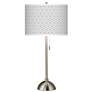 Giclee Glow 28" High Diamonds Shade with Brushed Nickel Table Lamp