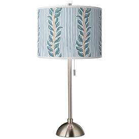 Image1 of Giclee Glow 28" High Drifting Petals Shade Brushed Nickel Table Lamp