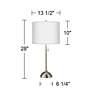 Thumbnail4 of Giclee Glow 28" High Drifting Petals Shade Brushed Nickel Table Lamp more views