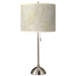 Giclee Glow 28" High Fall Leaves Brushed Nickel Table Lamp