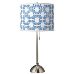 Giclee Glow 28" High Leaf Symmetry Shade Brushed Nickel Table Lamp