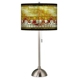 Giclee Glow 28" High Lily Shade Brushed Nickel Table Lamp