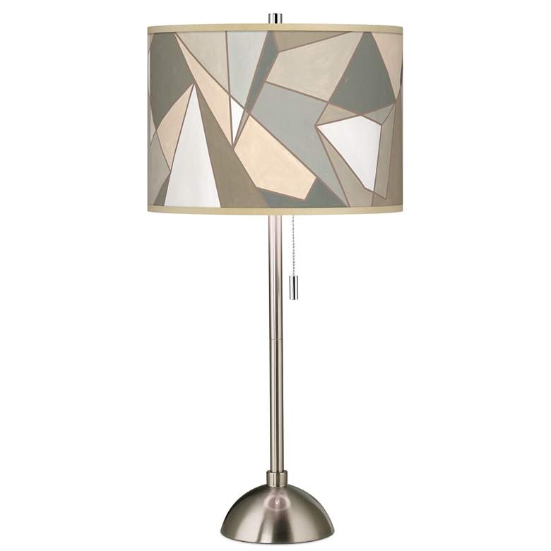 Image 2 Giclee Glow 28" High Modern Mosaic-I Shade Brushed Nickel Table Lamp