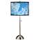 Giclee Glow 28" High Modern Ultrablue Shade Brushed Nickel Table Lamp