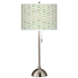 Image1 of Giclee Glow 28" High Oval Tempo Brushed Nickel Table Lamp
