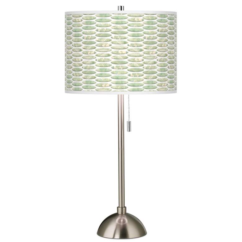 Image 1 Giclee Glow 28 inch High Oval Tempo Brushed Nickel Table Lamp