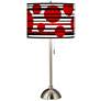 Giclee Glow 28" High Red Balls Brushed Nickel Table Lamp