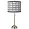 Giclee Glow 28" High Rhombi Shade Brushed Nickel Table Lamp