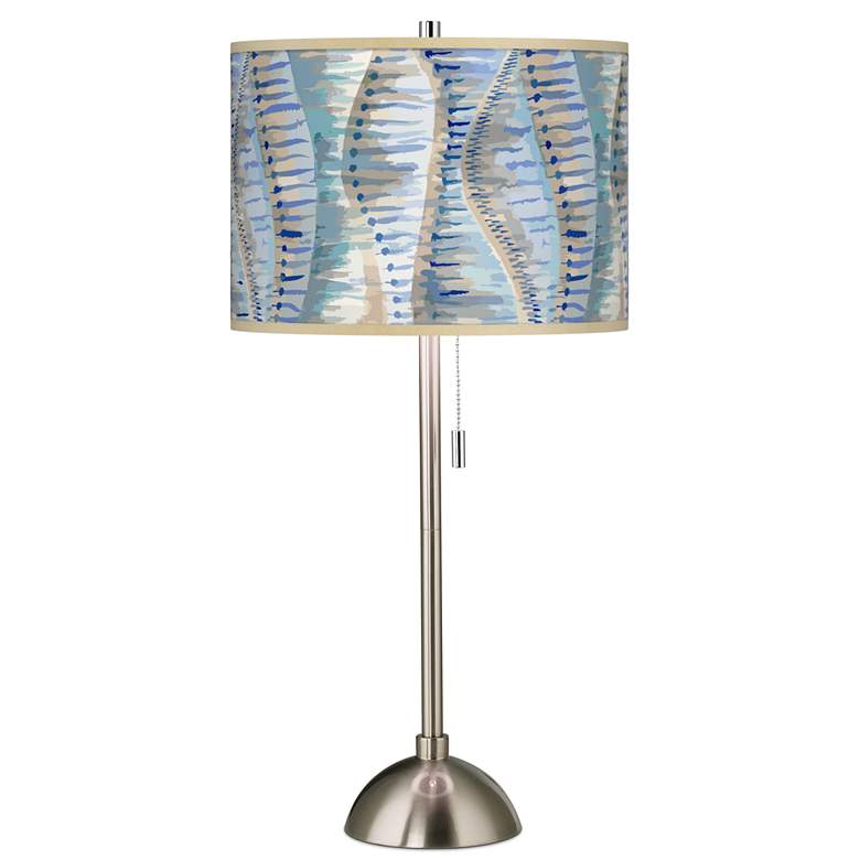 Image 2 Giclee Glow 28" High Siren Shade with Brushed Nickel Table Lamp