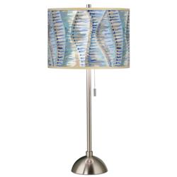 Giclee Glow 28" High Siren Shade with Brushed Nickel Table Lamp