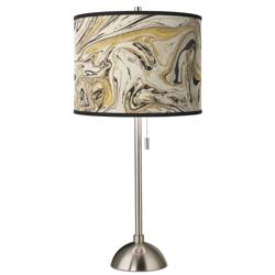 Giclee Glow 28" High Venetian Shade Brushed Nickel Table Lamp