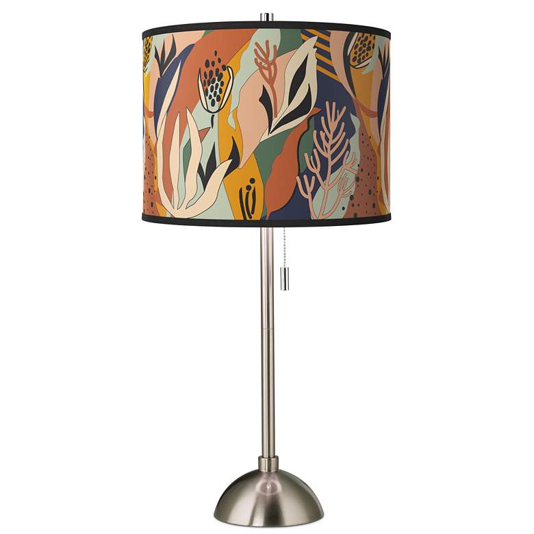 Image 1 Giclee Glow 28" High Wild Desert Brushed Nickel Table Lamp