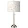 Giclee Glow 28" High Windflowers Shade Brushed Nickel Table Lamp
