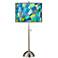 Giclee Glow 28" Lagos Mosaic Metallic Giclee Brushed Nickel Table Lamp